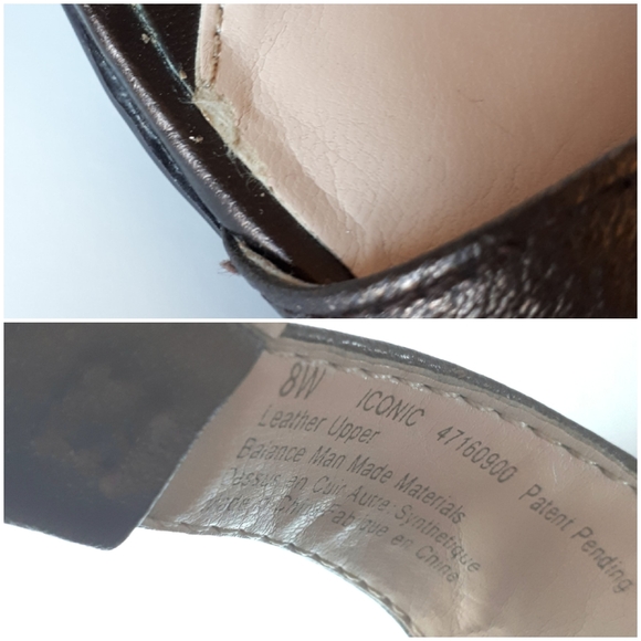 Naturalizer Leather Bronze Low Heel Sandal 8 Wide - Picture 7 of 10